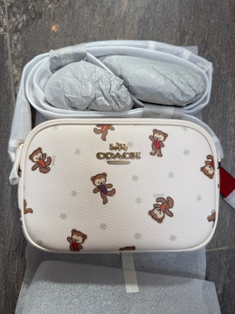 Coach Bear Print Mini Jamie Camera Bag